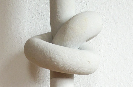 Gipsarbeit "Knoten" fürs Haus, Bildhauerarbeit, Detail